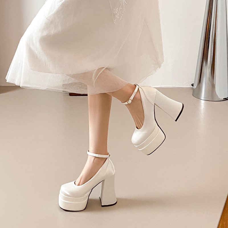 Heels - Elegant Wedding Shoes Heightening Padded Bottom
