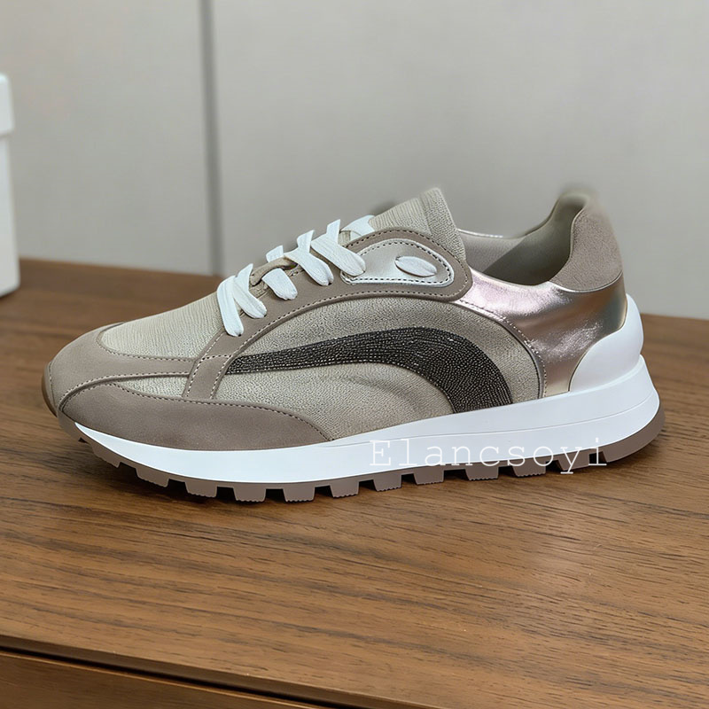 Sneakers Women Lace Up String  - Knit Fabric Lace Up Sneakers ulasan dan harga
