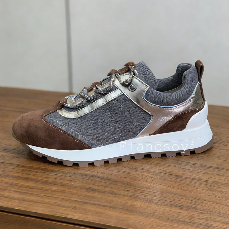 Sneakers Women Lace Up String  - Knit Fabric Lace Up Sneakers ulasan dan harga