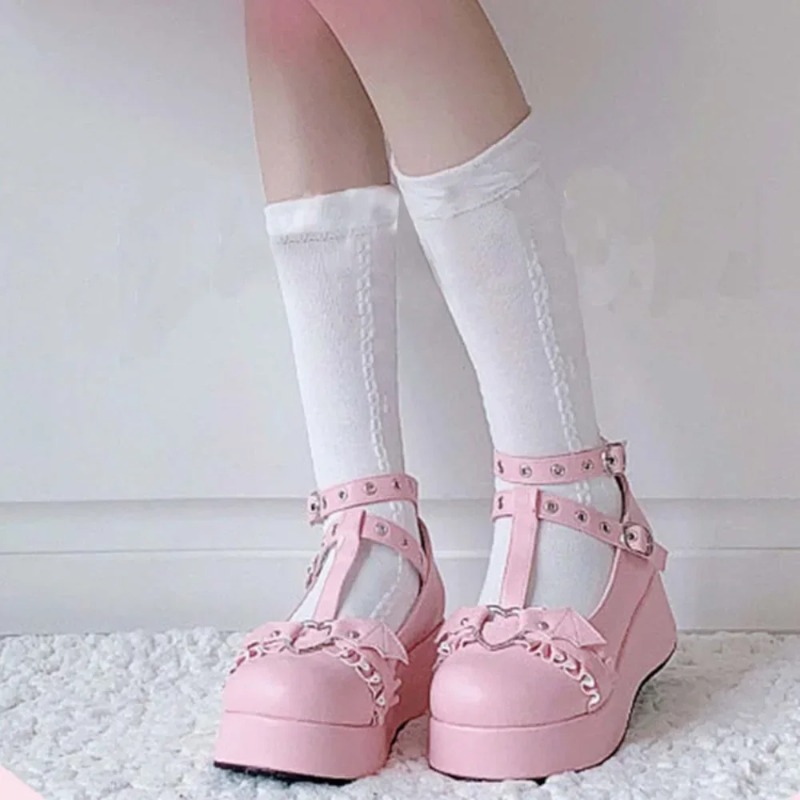 New Sweet Heart Buckle Wedges  - Boots ulasan dan harga
