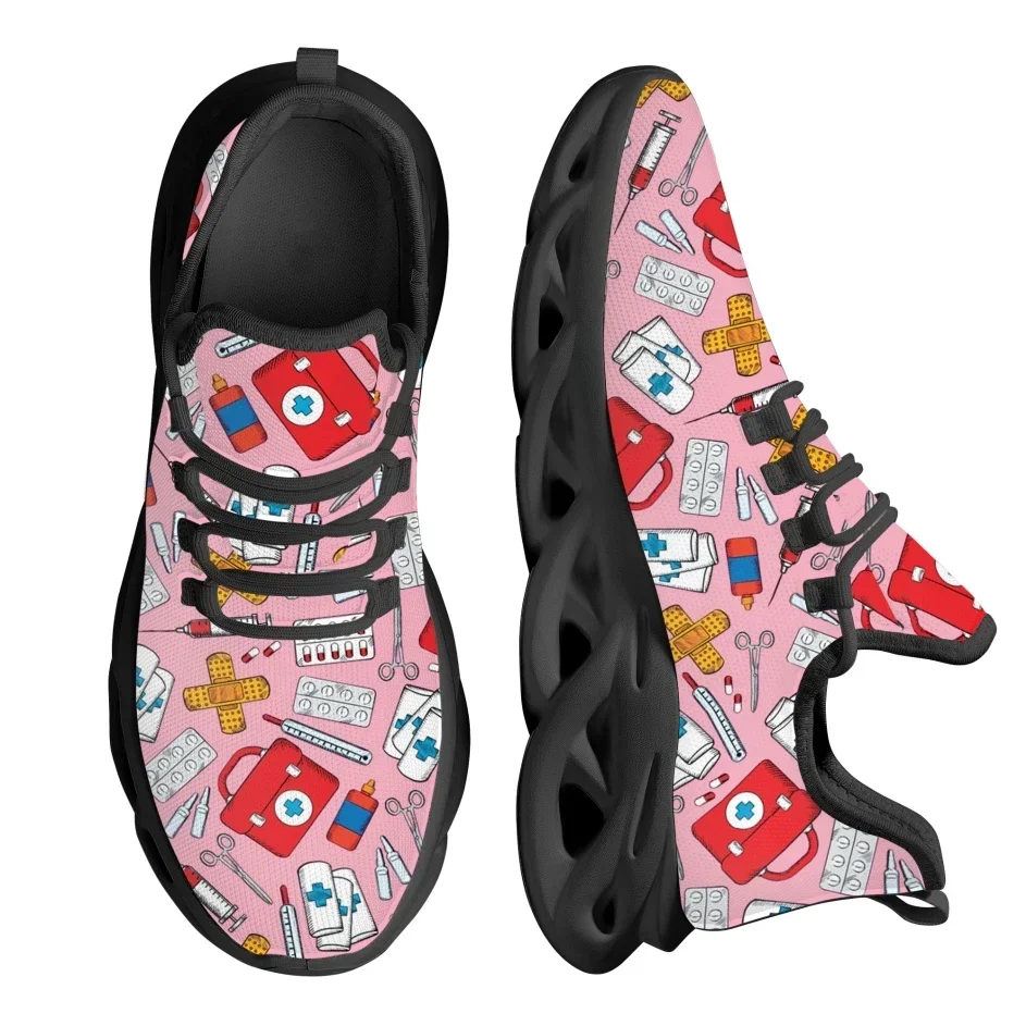 Custom Made Red Medical Box De - Knit Fabric Lace Up Sneakers ulasan dan harga