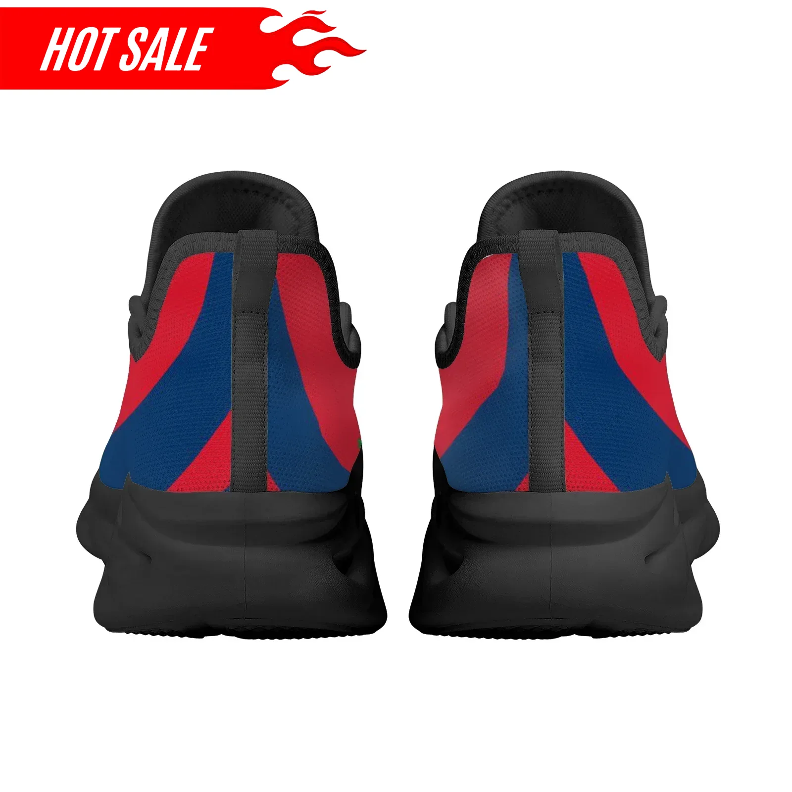 Hot Dominican Flag National Em - Knit Fabric Lace Up Sneakers ulasan dan harga