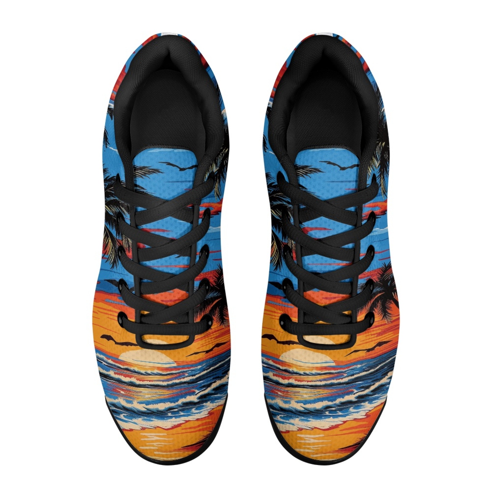 PENSTROLL Sunset Palm Trees Sl - Air Cushion Jogger Shoes Men ulasan dan harga