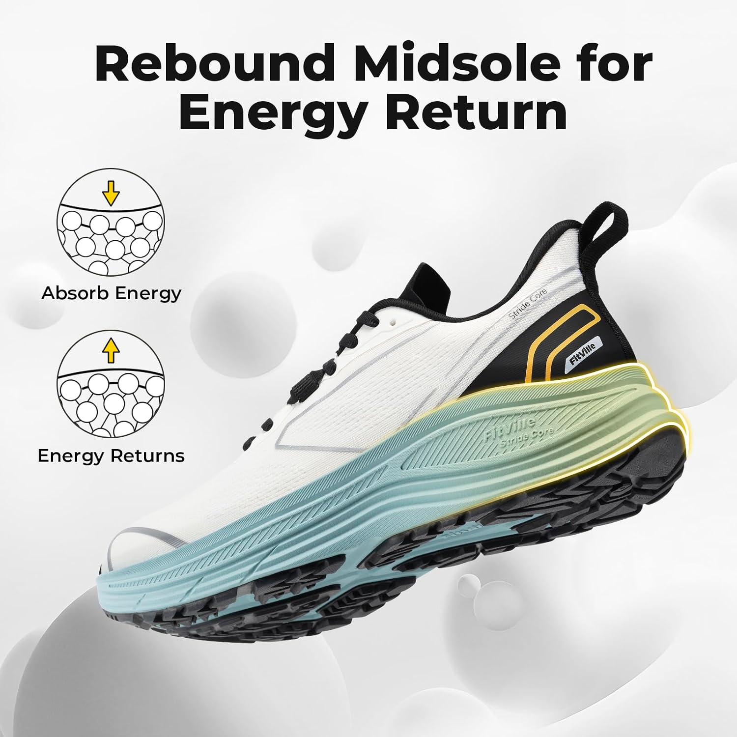 FitVille Men's Wide Fit Road R - Lightweight Road Running Shoes ulasan dan harga