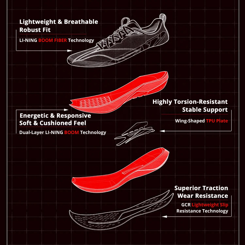 Li-Ning Women's RED HARE 9 PRO - Reflective Night Running Shoes ulasan dan harga