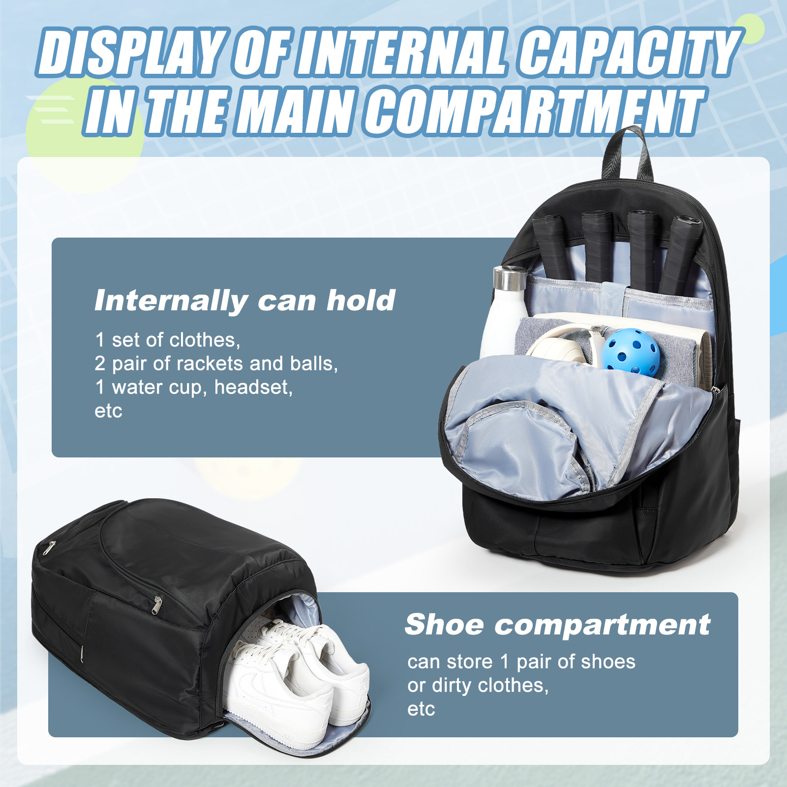 Tennis Bag Tennis Backpack 2 R - Men'S Shoes ulasan dan harga