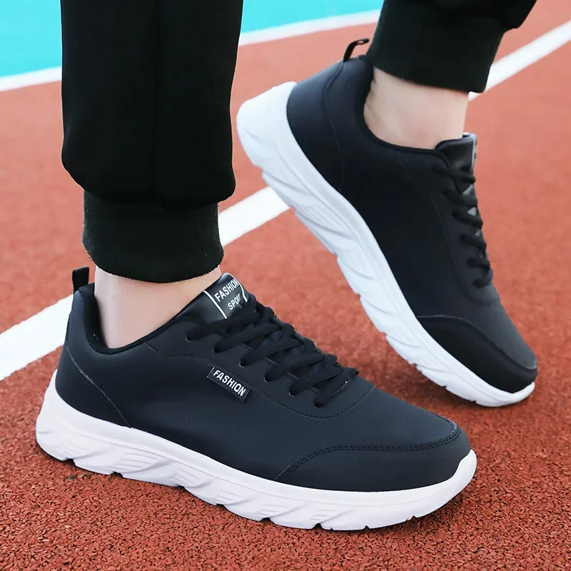 Men's Running Shoes Black PU U - Waterproof Goretex Running Shoes ulasan dan harga