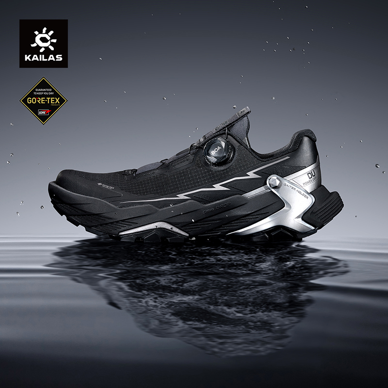 KAILAS FUGA BLACK SOLITUDE DU  - Waterproof Goretex Running Shoes ulasan dan harga