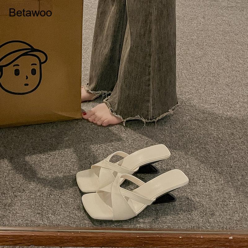 Women's Curved Block Heel Mule - Sandals ulasan dan harga