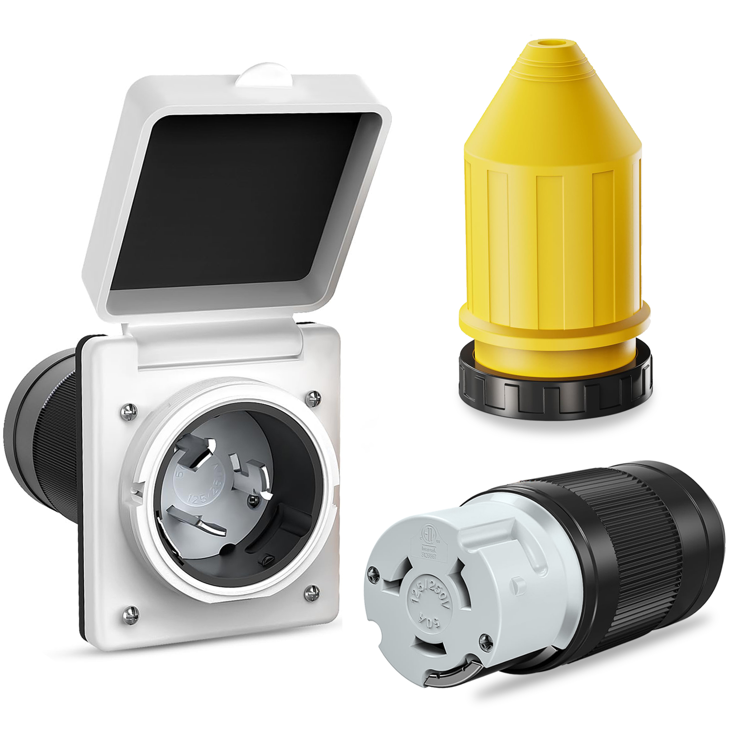50A RV Power Inlet Receptacle  - Boots ulasan dan harga