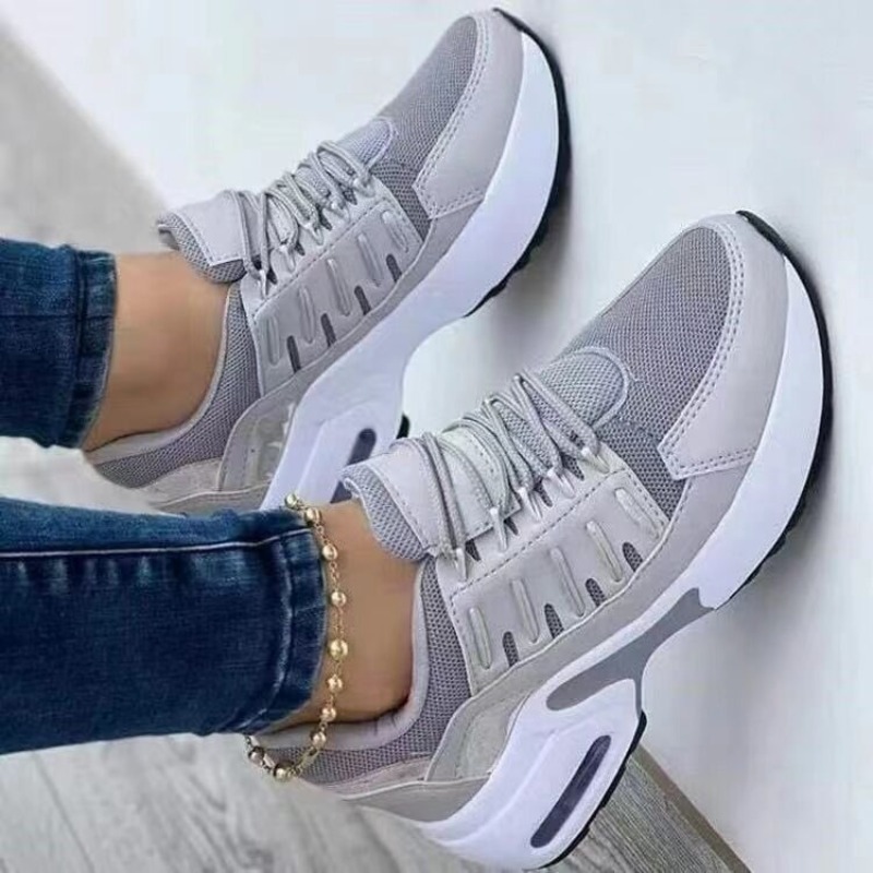 Womens Fashion Sneaker Platfor - Breathable Mesh Athletic Shoes ulasan dan harga