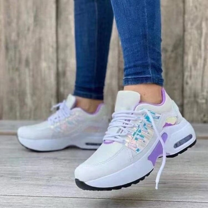 Womens Fashion Sneaker Platfor - Breathable Mesh Athletic Shoes ulasan dan harga